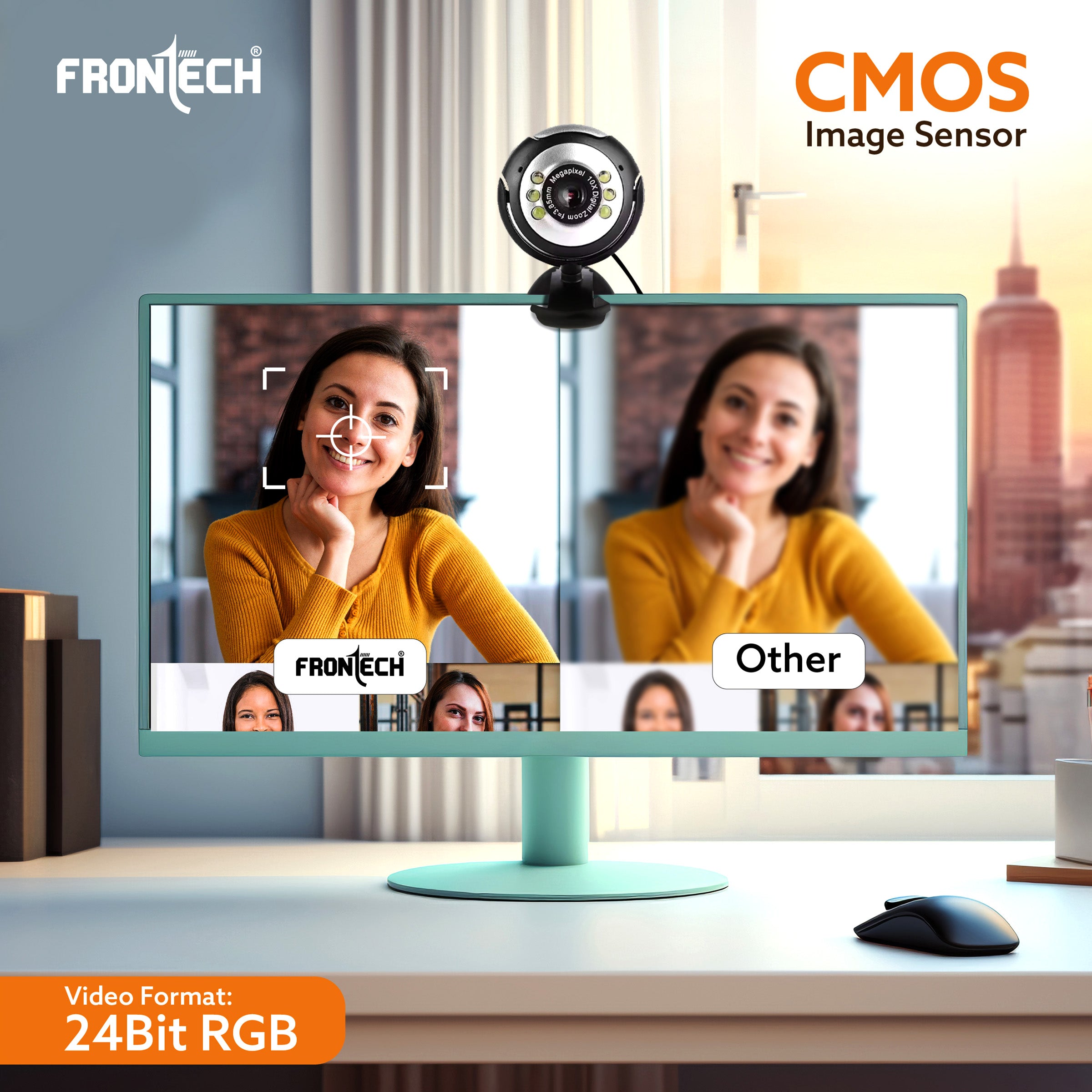 Frontech Digital Webcam with Built-in Mic & LED Lights (2251) Frontech Digital Webcam with Built-in Mic & LED Lights (2251)